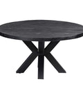 Mangohouten Salontafel Glendale Black 90 cm Mahom