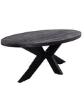 Mangohouten Salontafel Mesa Black Ovaal Mahom