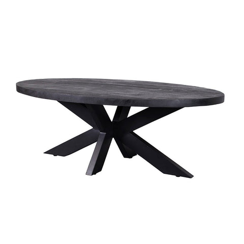 Mangohouten Salontafel Mesa Black Ovaal Mahom