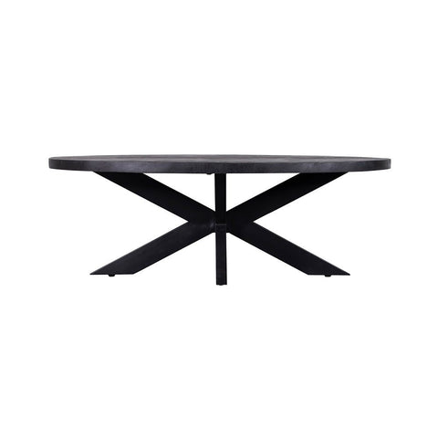 Mangohouten Salontafel Mesa Black Ovaal Mahom