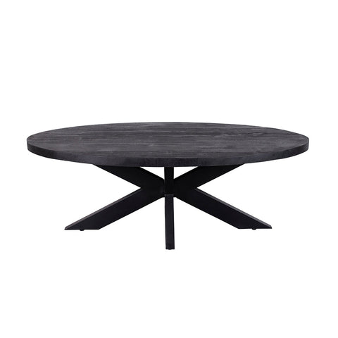 Mangohouten Salontafel Mesa Black Ovaal Mahom