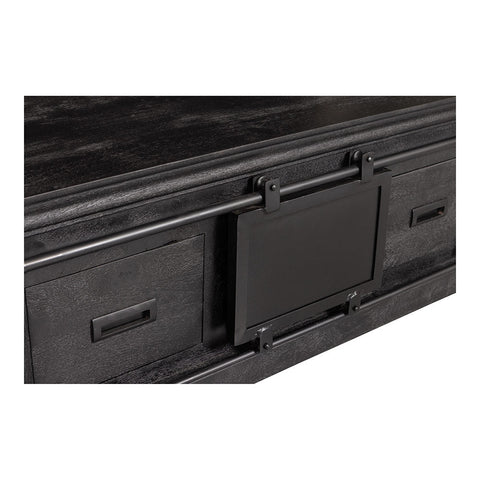 Mangohouten Salontafel Portland Black 120 cm 4 lades Mahom