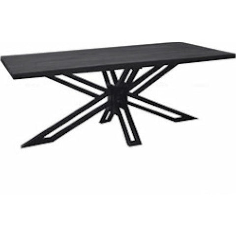 Mango Wood Coffee Table Yana Black Rectangle 120 cm Mahom