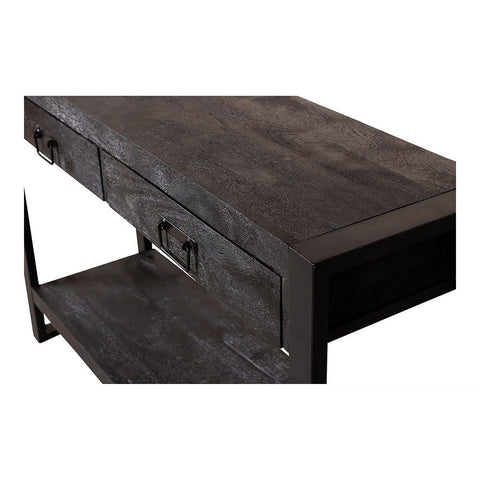 Mangohouten Sidetable Atlanta Black 2 lades 120 cm Mahom