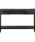 Mangohouten Sidetable Atlanta Black 2 lades 120 cm Mahom