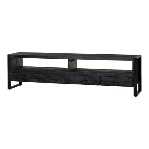 Mangohouten TV Meubel Fresno Black 220 cm Mahom