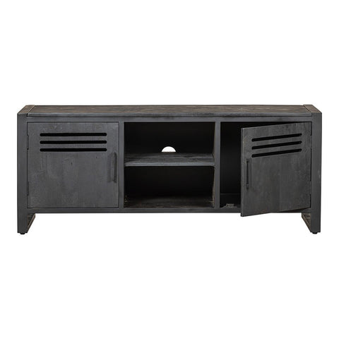 Mango Wood TV Furniture Henderson Black 150 cm Mahom