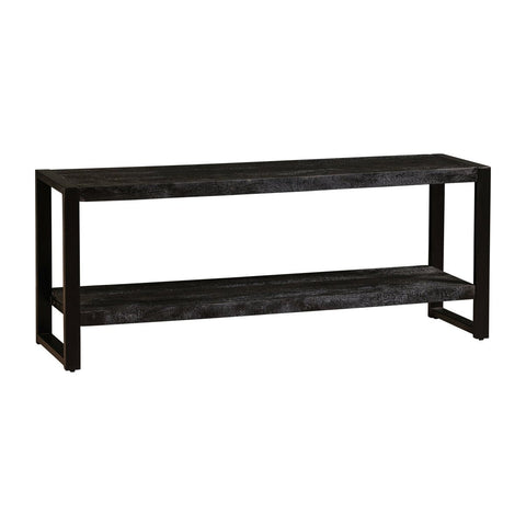 Mango Wood TV Furniture Montana Black 150 cm Mahom