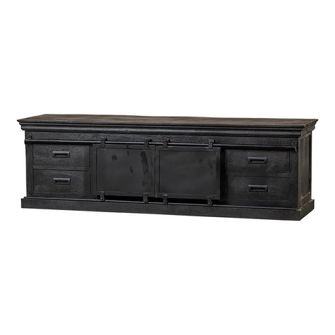 Mangohouten TV Meubel Portland Black 180 cm Mahom