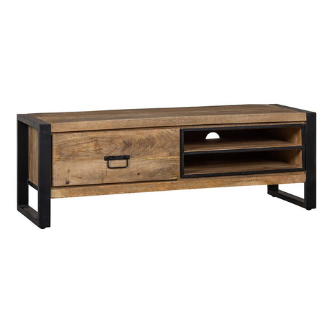 Mango wood TV unit Stockton 130 cm Mahom