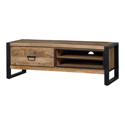 Mango wood TV unit Stockton 130 cm Mahom