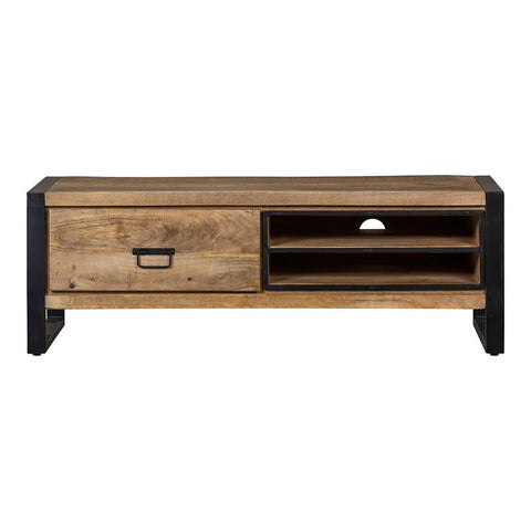 Mango wood TV unit Stockton 130 cm Mahom