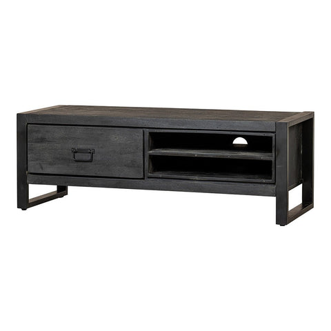 Mangohouten TV meubel Stockton Black 130 cm Mahom