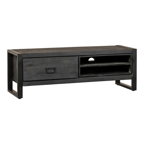 Mangohouten TV meubel Stockton Black 130 cm Mahom