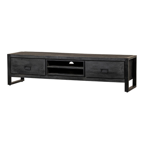 Mangohouten TV meubel Stockton Black 160 cm Mahom