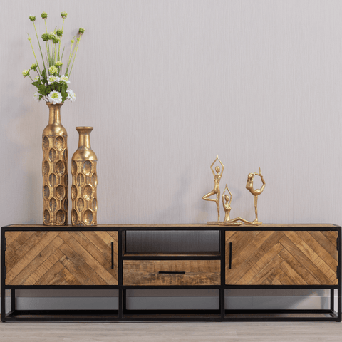 Mango wood TV furniture Toronto 180 cm Mahom