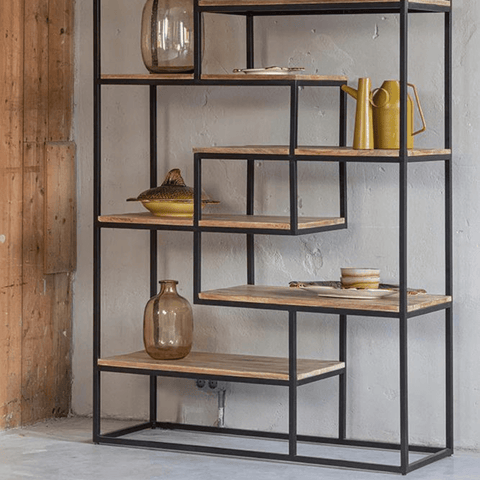 Mango Wood Compartment Cabinet Chicago 120 cm Mahom