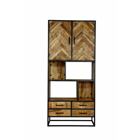 Mango Wood Compartment Cabinet Toronto 90 cm Mahom