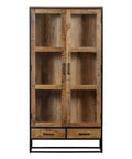 Mangohouten Vitrinekast Boston 190 cm Mahom