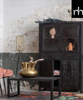 Mangohouten Vitrinekast Jersy Black Mahom