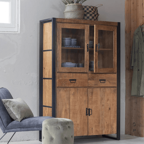 Mango wood display cabinet Jersy Mahom