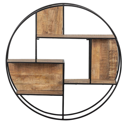 Mangohouten Wandrek Rond 100 cm Mahom