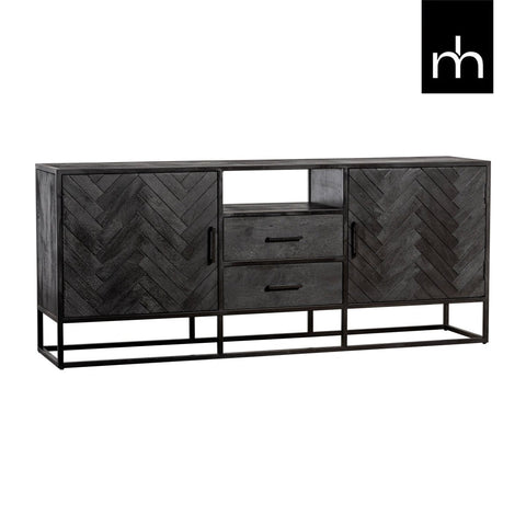 Mangohouten Dressoir Toronto Black 180 cm Mahom