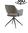 Eetkamerstoel Paris Grijs met zwart onderstel Mahom