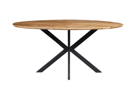 Mangohouten Eettafel Bologna Ovaal 180x100 cm Mahom