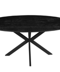 Mangohouten Eettafel Bologna Ovaal Black 180x100 cm Mahom