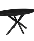 Mangohouten Eettafel Bologna Ovaal Black 180x100 cm Mahom