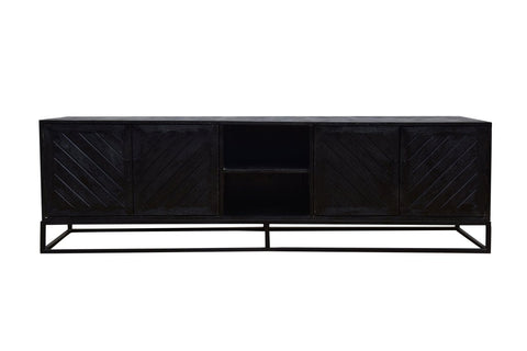 Mangohouten TV Meubel Reno Black 200 cm Mahom