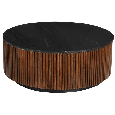 Mango Wood Coffee Table Round Austin 105 cm Mahom