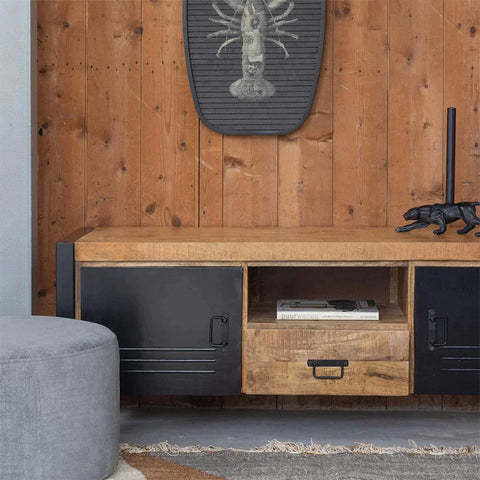 Mango wood TV furniture Birmingham 150 cm Mahom