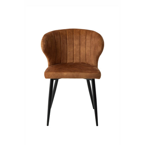 Dining room chair Lyon Cognac with black Mahom base