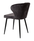 Eetkamerstoel Lyon Donkergrijs met zwart onderstel Mahom