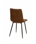 Eetkamerstoel Arles Bruin met zwart onderstel Mahom