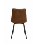 Eetkamerstoel Arles Bruin met zwart onderstel Mahom