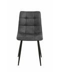 Eetkaerstoel Arles Antraciet met zwart onderstel Mahom