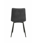 Eetkamerstoel Arles Antraciet met zwart onderstel Mahom