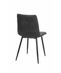 Eetkamerstoel Arles Antraciet met zwart onderstel Mahom