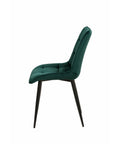Eetkamerstoel Nice Donkergroen met zwart onderstel Mahom