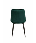 Eetkamerstoel Nice Donkergroen met zwart onderstel Mahom
