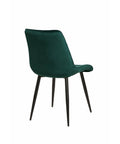 Eetkamerstoel Nice Donkergroen met zwart onderstel Mahom