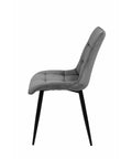 Eetkamerstoel Nice Grijs met zwart onderstel Mahom