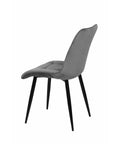 Eetkamerstoel Nice Grijs met zwart onderstel Mahom
