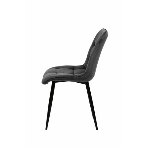 Dining room chair Nice Anthracite with black Mahom base