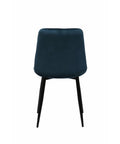 Eetkamerstoel Nice Donkerblauw met zwart onderstel Mahom