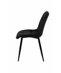 Eetkamerstoel Nice Zwart met zwart onderstel Mahom
