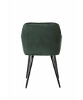 Eetkamerstoel Nancy Donkergroen met zwart onderstel Mahom